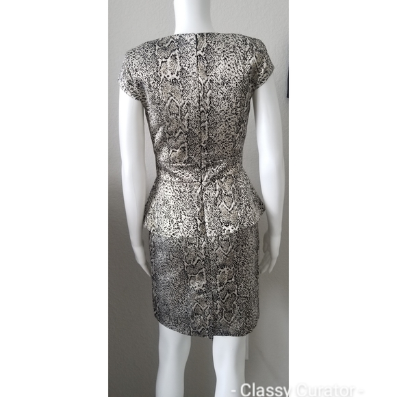 NWT jacquard snake print peplum dress - Picture 3 of 6